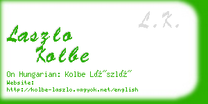 laszlo kolbe business card